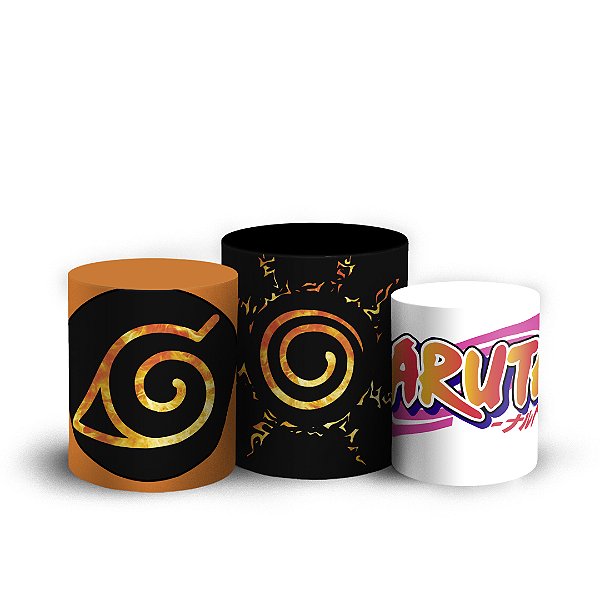 Trio Cilindro - Naruto - Sublimado 3D + Elástico