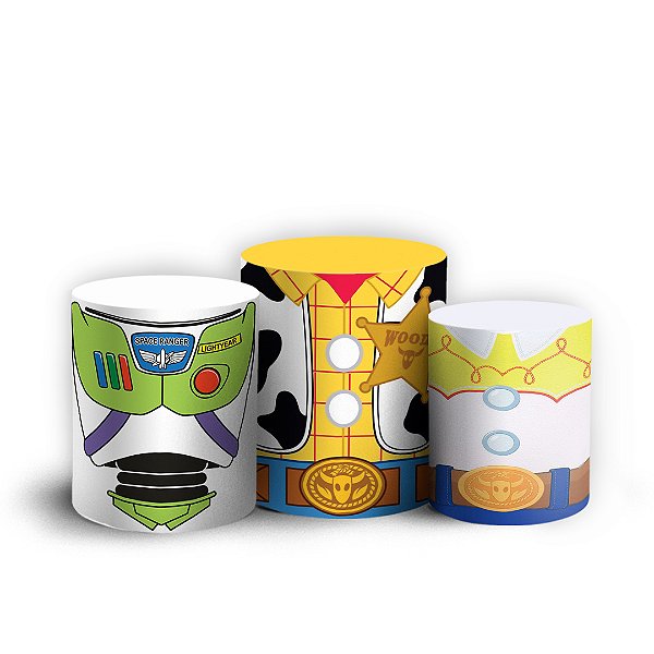 Trio Cilindro - Toy Story - Sublimado 3D + Elástico