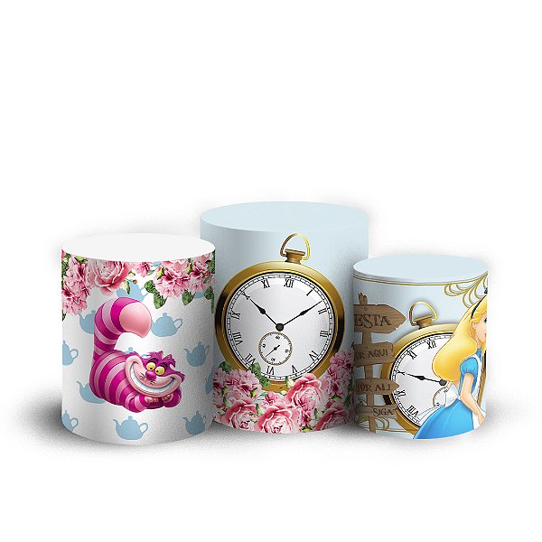 Trio Cilindro - Alice - Sublimado 3D + Elástico