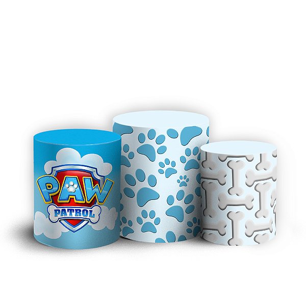 Trio Cilindro - Patrulha Canina - Sublimado 3D + Elástico