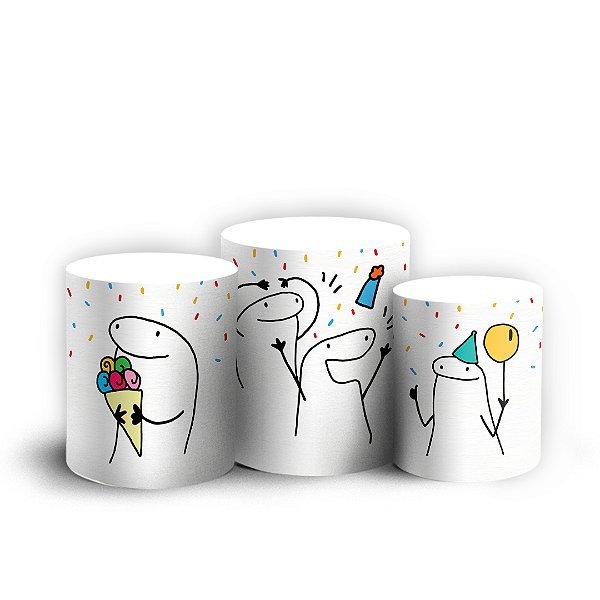 Trio Cilindro - Flork - Sublimado 3D + Elástico