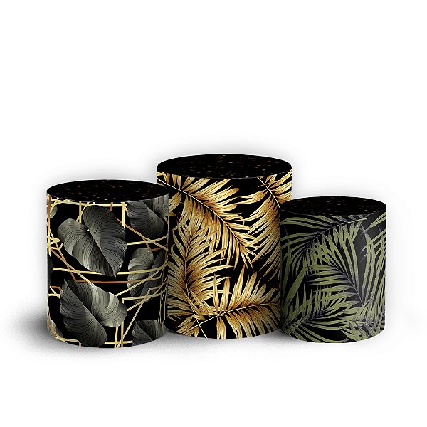 Trio Cilindro - Floral - Sublimado 3D + Elástico