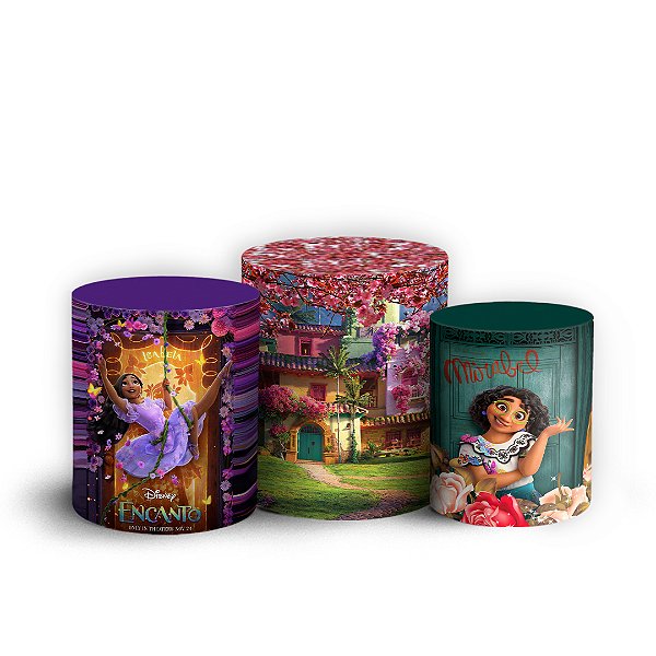 Trio Cilindro - Encanto - Sublimado 3D + Elástico