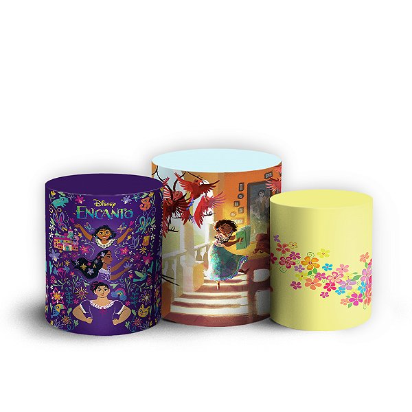 Trio Cilindro - Encanto - Sublimado 3D + Elástico