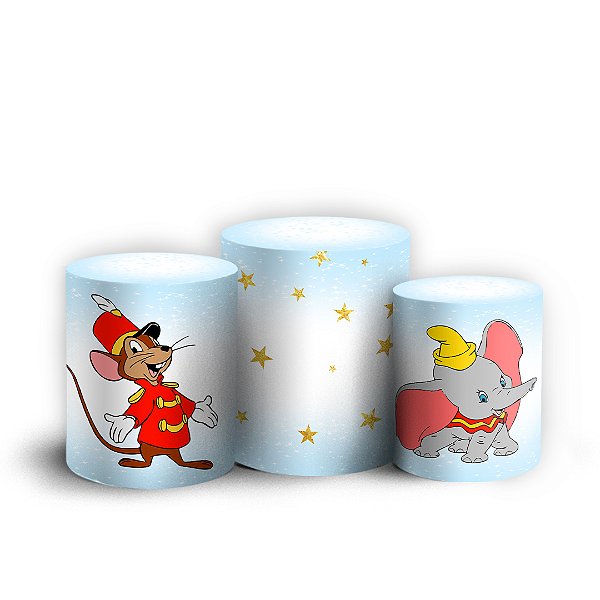 Trio Cilindro - Dumbo - Sublimado 3D + Elástico
