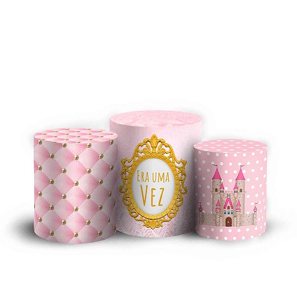 Trio Cilindro - Princesas - Sublimado 3D + Elástico