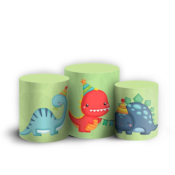 Trio Cilindro - Dinossauro Baby - Sublimado 3D + Elástico