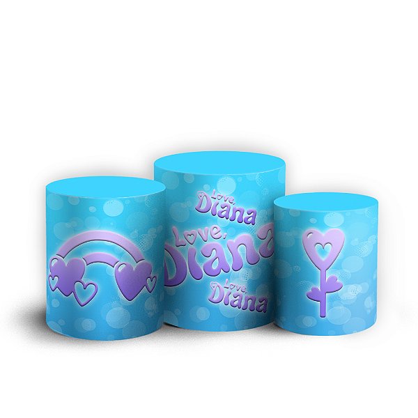 Trio Cilindro - Diana Show - Sublimado 3D + Elástico