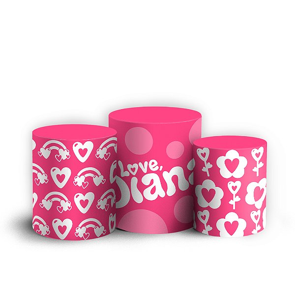 Trio Cilindro - Diana Show - Sublimado 3D + Elástico