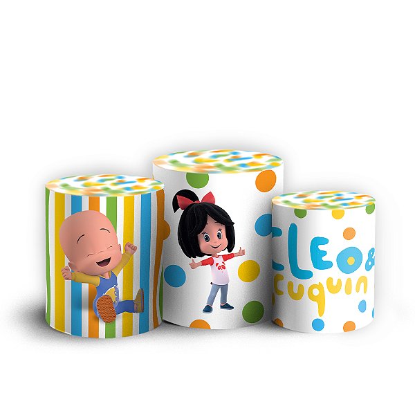 Trio Cilindro - Cleo e Cuquin - Sublimado 3D + Elástico