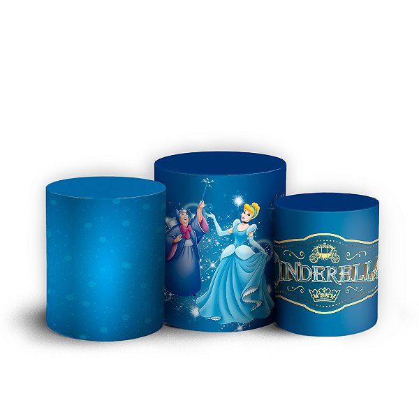 Trio Cilindro - Cinderela - Sublimado 3D + Elástico