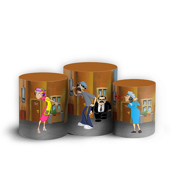 Trio Cilindro - Chaves - Sublimado 3D + Elástico