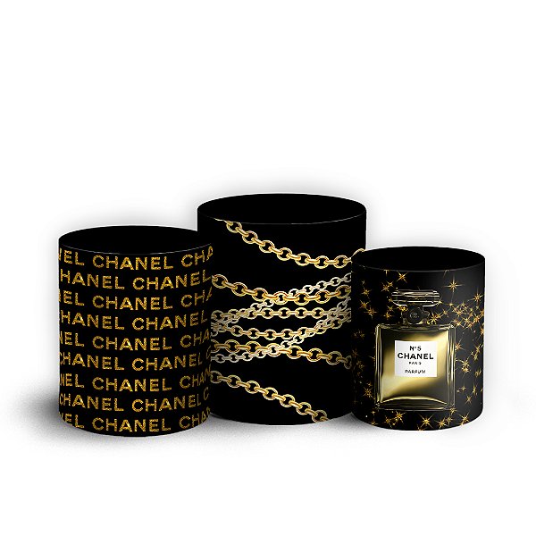 Trio Cilindro - Chanel - Sublimado 3D + Elástico