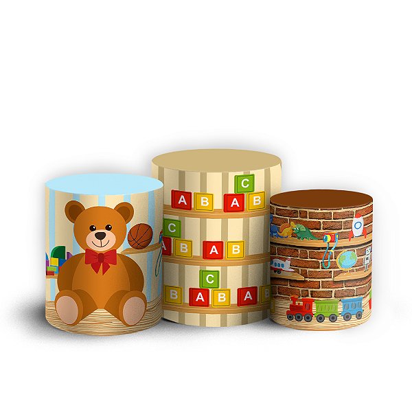 Trio Cilindro - Brinquedos - Sublimado 3D + Elástico