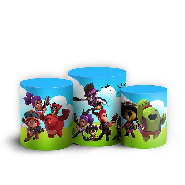 Trio Cilindro - Brawl Stars - Sublimado 3D + Elástico
