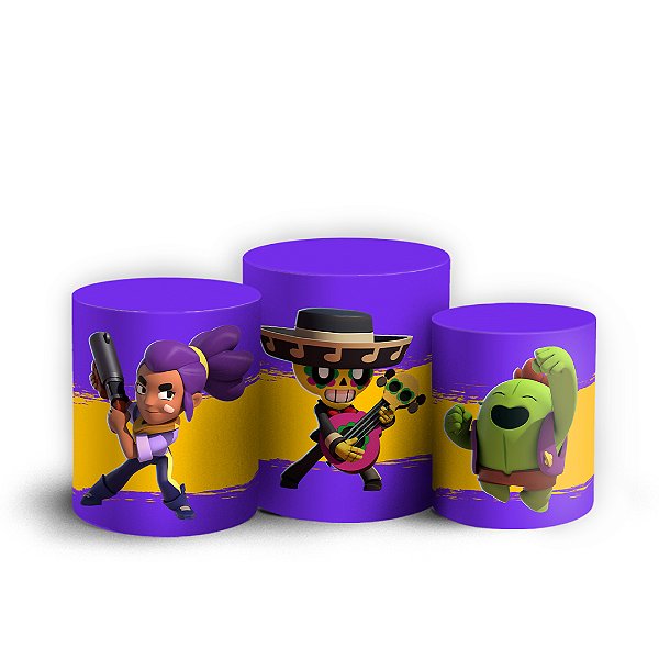 Trio Cilindro - Brawl Stars - Sublimado 3D + Elástico