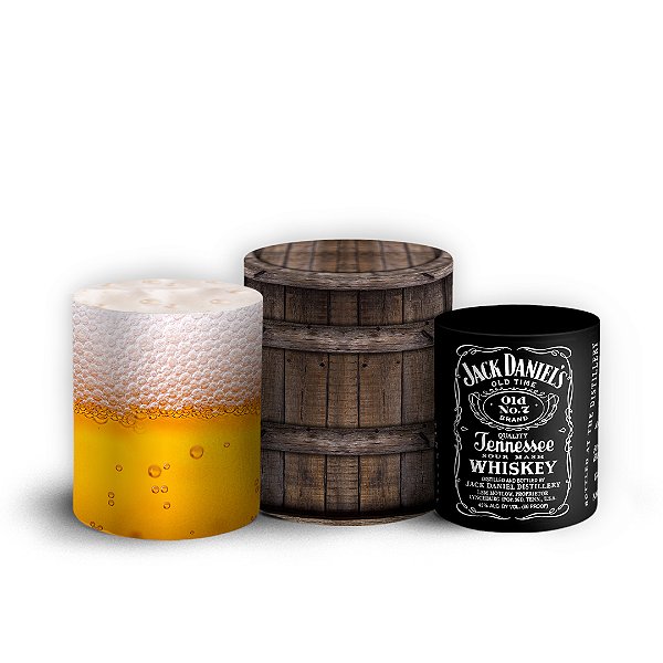 Trio Cilindro - Boteco - Sublimado 3D + Elástico