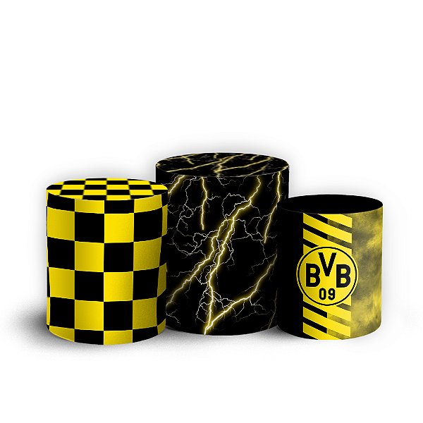 Trio Cilindro - Borussia Dortmund - Sublimado 3D + Elástico