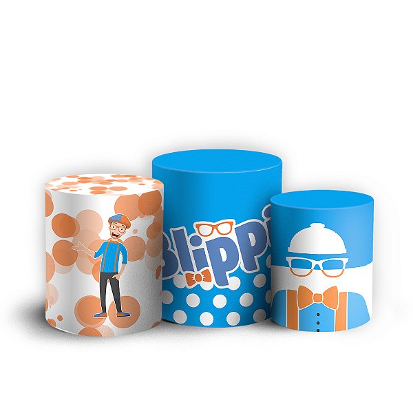 Trio Cilindro - Blippi - Sublimado 3D + Elástico