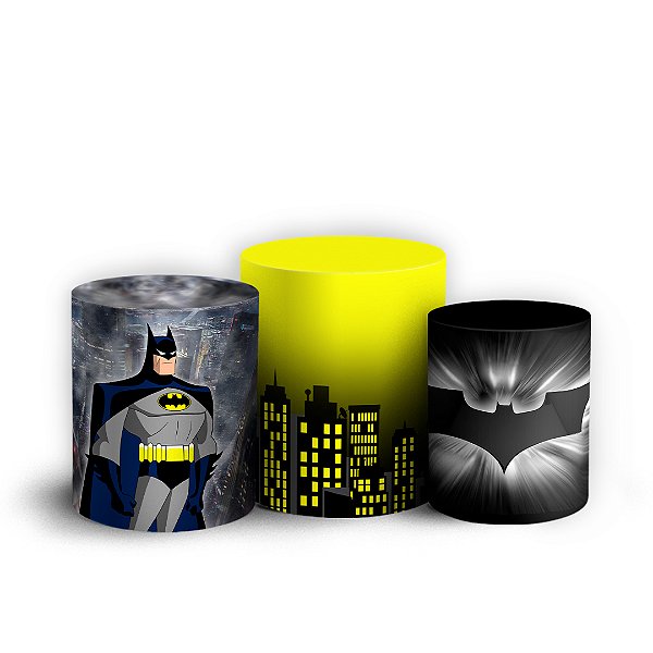 Trio Cilindro - Batman - Sublimado 3D + Elástico