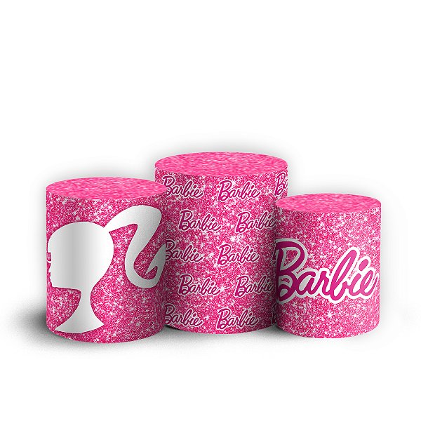 Trio Cilindro - Barbie - Sublimado 3D + Elástico