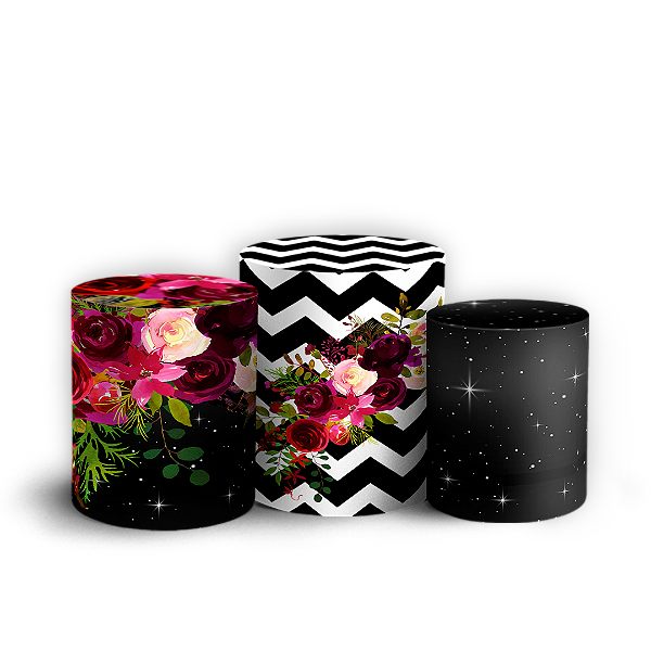 Trio Cilindro - Cha De Lingerie - Sublimado 3D + Elástico