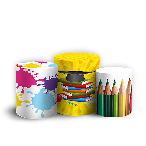 Trio Cilindro - Formatura - Sublimado 3D + Elástico