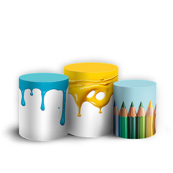 Trio Cilindro - Formatura - Sublimado 3D + Elástico