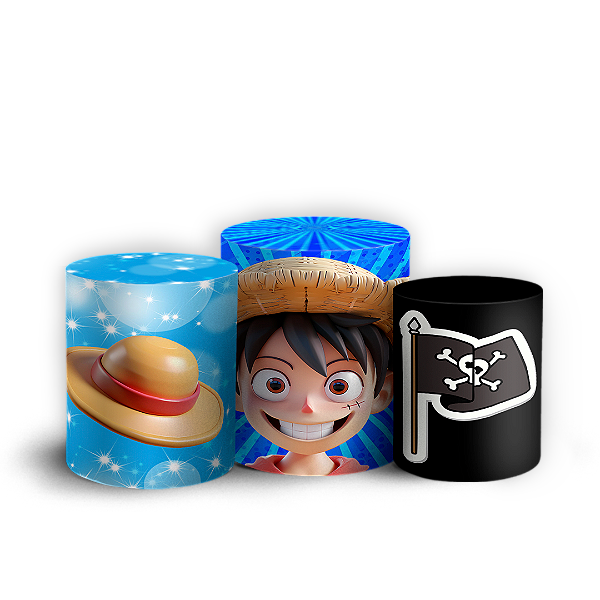 Trio Cilindro - One Piece - Sublimado 3D + Elástico