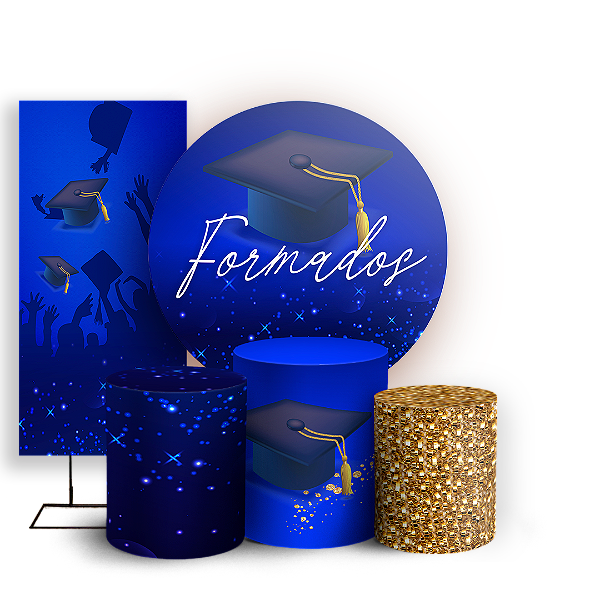 KIT Redondo Trio e Faixa - Formatura - Sublimado 3D