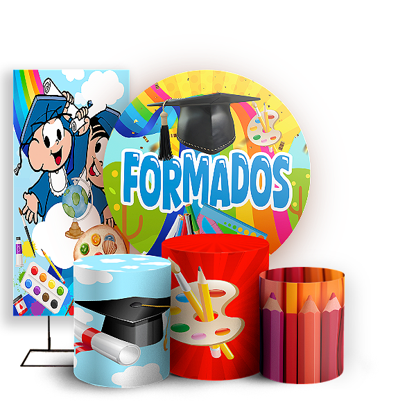 KIT Redondo Trio e Faixa - Formatura - Sublimado 3D