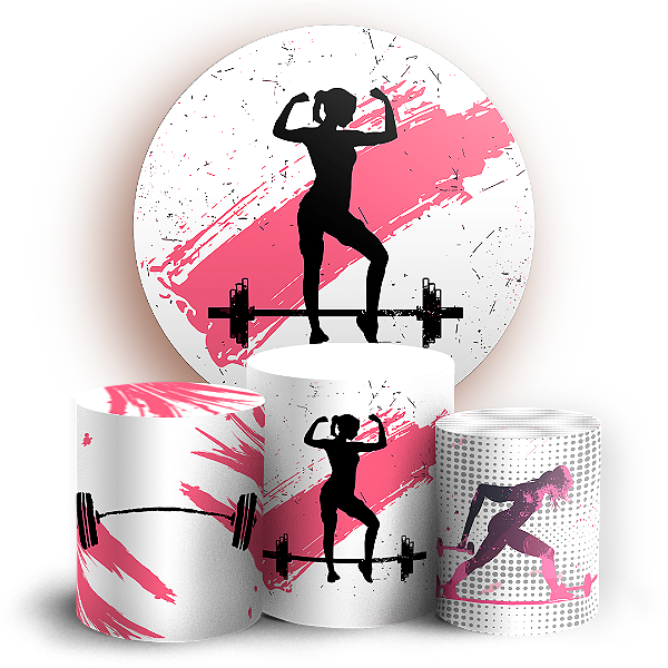 KIT Redondo e Trio - Mulher Academia - Sublimado 3D