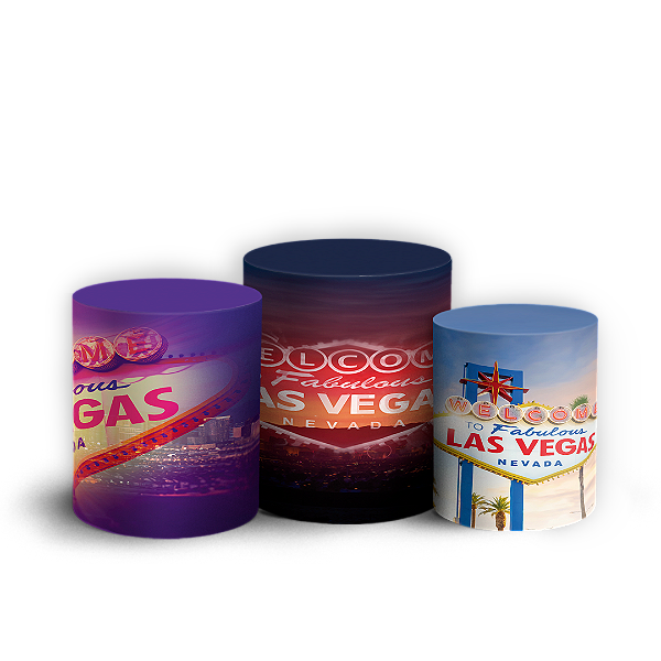 Trio Cilindro - Las Vegas - Sublimado 3D + Elástico
