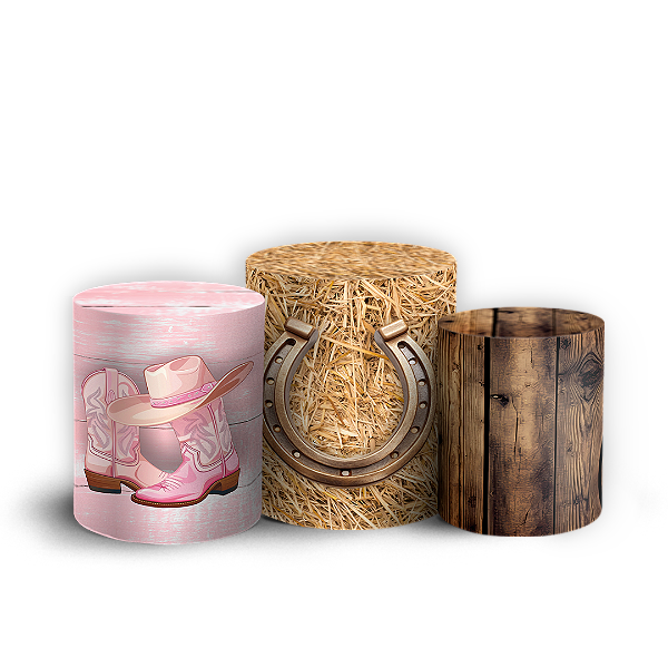 Trio Cilindro - Cavalo - Sublimado 3D + Elástico