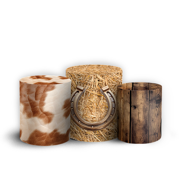 Trio Cilindro - Cavalo - Sublimado 3D + Elástico