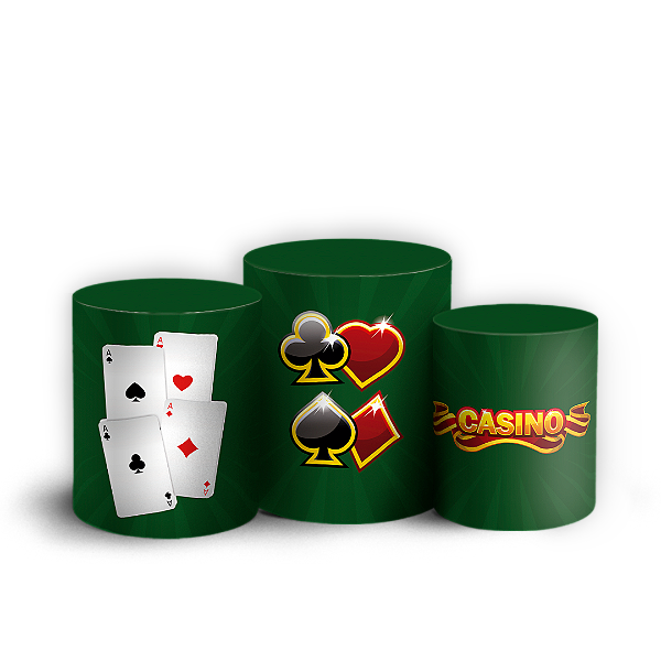 Trio Cilindro - Cassino - Sublimado 3D + Elástico