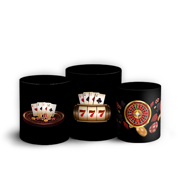 Trio Cilindro - Cassino - Sublimado 3D + Elástico