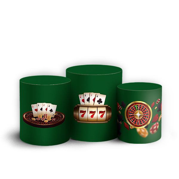 Trio Cilindro - Cassino - Sublimado 3D + Elástico