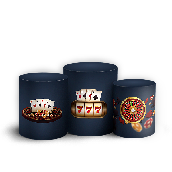 Trio Cilindro - Cassino - Sublimado 3D + Elástico