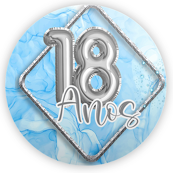 Painel Redondo - 18 Anos - Sublimado 3D