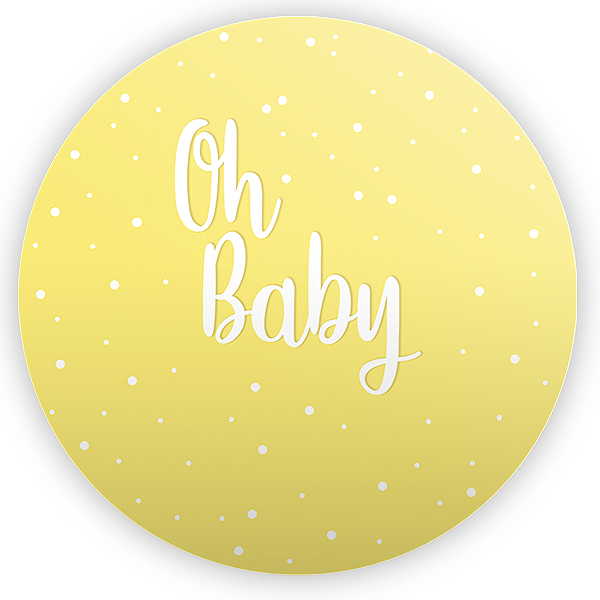 Painel Redondo - Oh Baby - Sublimado 3D