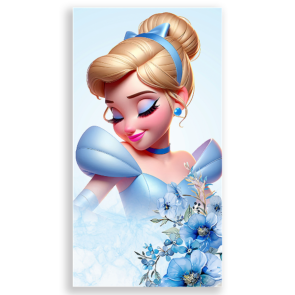 Faixa Lateral - Princesa Cinderela - Sublimado 3D