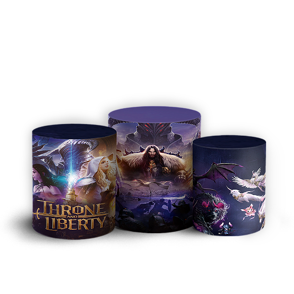 Trio Cilindro - Throne And Liberty - Sublimado 3D + Elástico