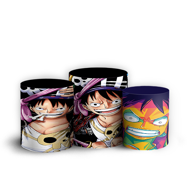 Trio Cilindro - One Piece - Sublimado 3D + Elástico