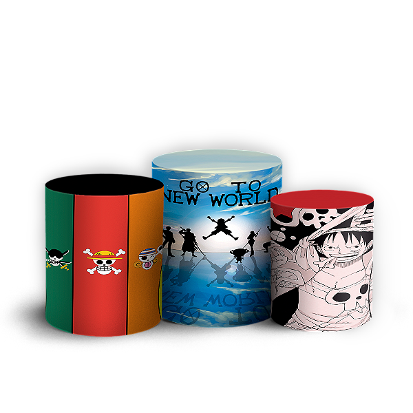 Trio Cilindro - One Piece - Sublimado 3D + Elástico