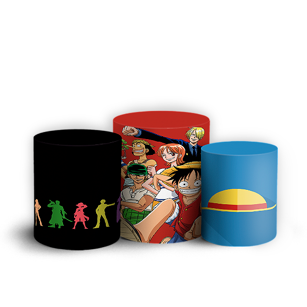 Trio Cilindro - One Piece - Sublimado 3D + Elástico