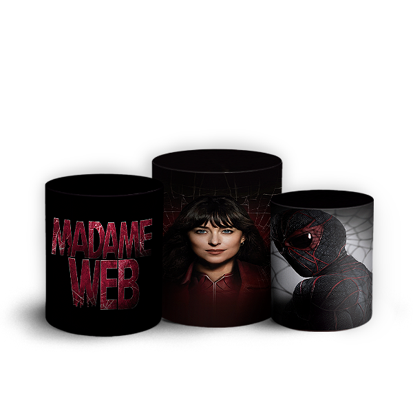 Trio Cilindro - Madame Teia - Sublimado 3D + Elástico