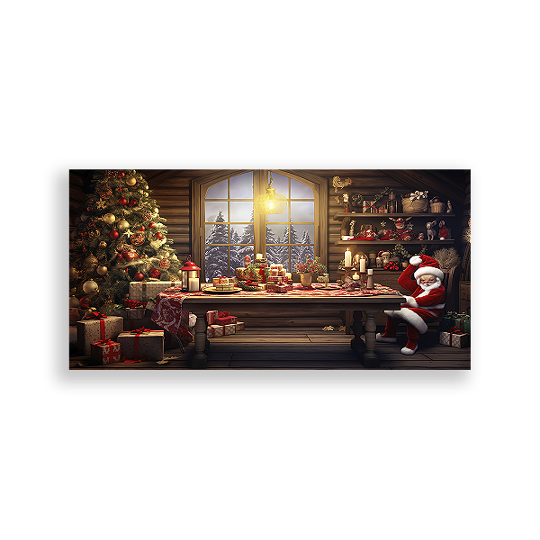 Painel Retangular - Natal Fundo Fotografico - Sublimado 3D