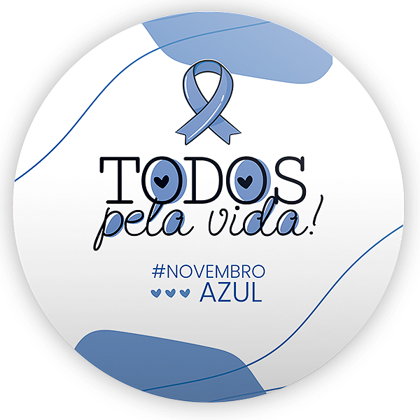 Painel Redondo - Novembro Azul - Sublimado 3D