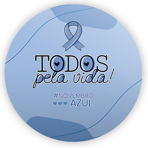 Painel Redondo - Novembro Azul - Sublimado 3D
